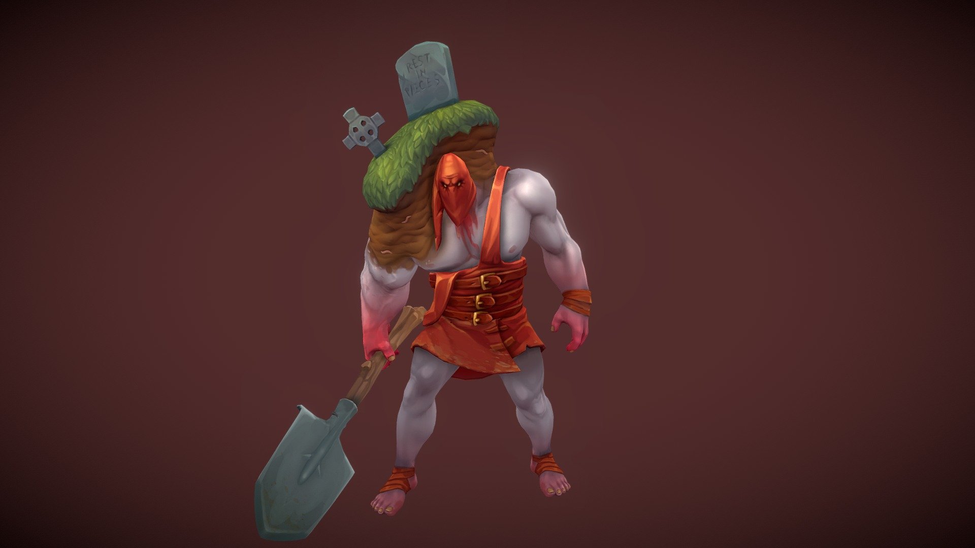Stylized character for a project.

Software used: Zbrush, Autodesk Maya, Autodesk 3ds Max, Substance Painter - Stylized Grave Digger - 3D model by N-hance Studio (@Malice6731) 3d model