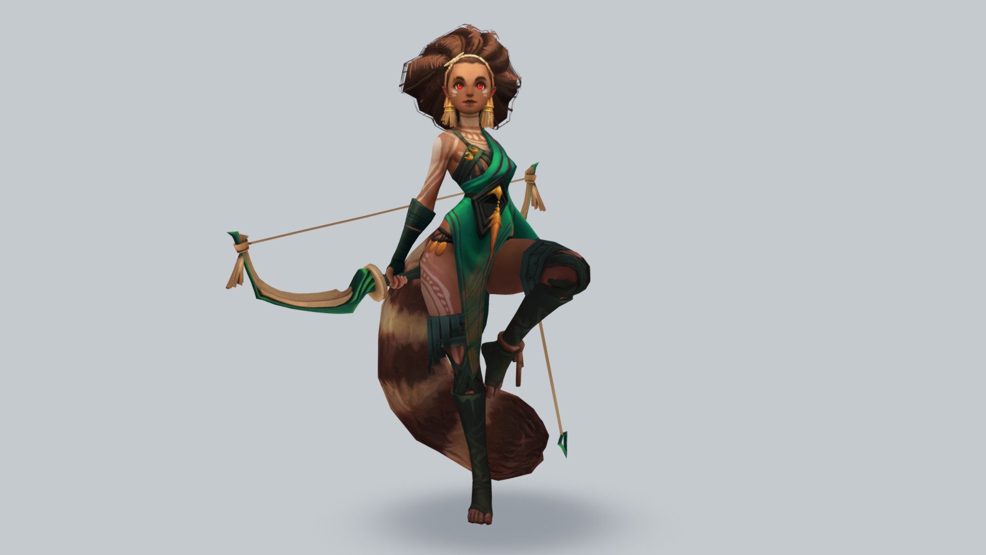 Handpainted model based on a awesome concept by Khoa Việt:
https://www.artstation.com/artwork/x4OvE

View the full project: https://www.artstation.com/artwork/XBe4Aw - Ringtail Gurl - 3D model by yararocha 3d model
