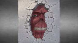 -Wall Titan- titan, damage, damaged, attackontitan, manga, attack-on-titan, crack, 3dprint, anime, wall