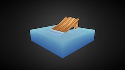 Hand Painted Ramp 2 videogame, ramp, 3dcoat, wacom, water, beach, handpainted, photoshop, 3dsmax, texture