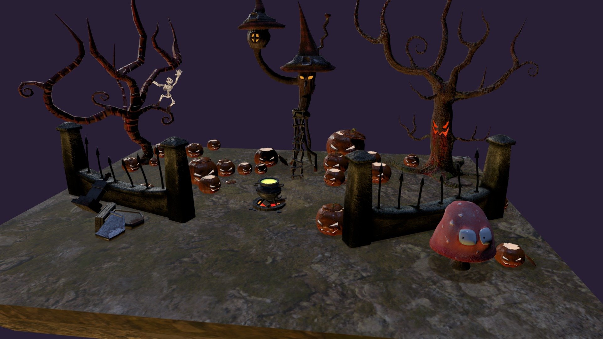 Another thing for college.
Made in Blender and Substance Painter.

&ldquo;Cauldron LowPoly