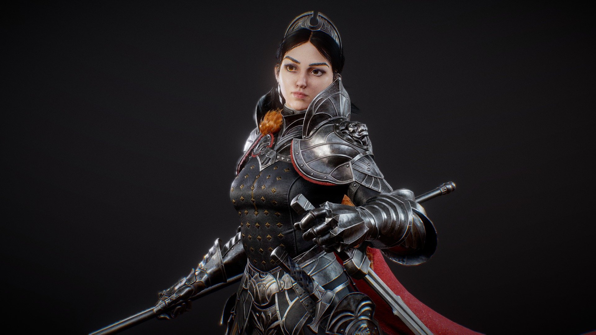 A personal project based on an amazing concept art made by Goo Jjang

Modeled in Blender.
The hair was made with the HairTools Addon for Blender 3d model