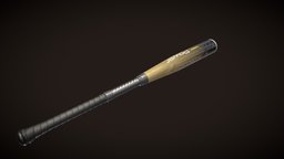Alluminum/Carbon Fiber Bat baseball, sports, activity, baseballbat, baseball-bat, sports-equipment, substancepainter, substance, zombie-weapon
