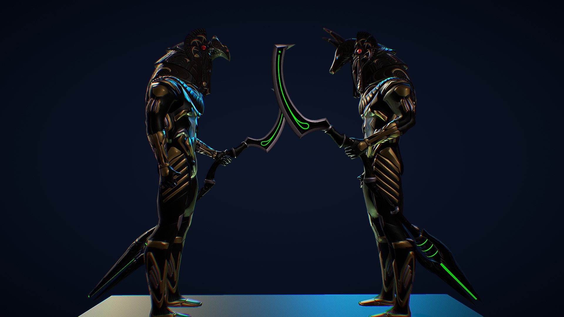 There is an uncanny asthetic from the original design of the 1994, Stargate. The Jaffa helmet of Horus and Anubis are most captivating, at lease for me. I have always imagine how the other gods would look like , unfortunatly SG-1creeated the Jaffa of Aphophis in a rather disapointing manner, I fo understand its practicle but it still looks clumsy no less. This is my take on a few jaffa helmet concept, I like to keep the original concepts from the movie but with a little twist, honestly I think the Jaffas can use a little upgrade, so I'm thinking something that is a little streamline, and look scifi~ish could look nice 3d model