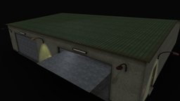 Modular Double Garage storage, garage, warehouse, garagem, gameasset, building, modular, gameready, stashhouse, double-garage