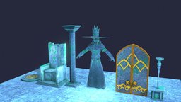 SOLO LEVELING Asset Pack (for webAR) augmentedreality, solo, ar, manga, character, 3d, lowpoly, anime, environment, leveling, sololeveling