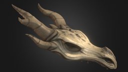 Skyrim Dragon Skull skyrim, skull, dragon