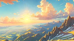 HDRI Anime Panorama I landscape, 360, cartoony, cartoonish, vr, virtualreality, equirectangular, background, skybox, panoramic, backdrop, skydome, unity, stylized, anime, panorama360, createdwithai, skysphere