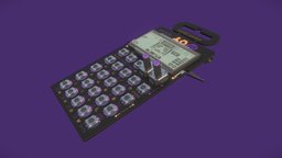 Teenage Engineering PO-20 music, mini, lcd, technical, battery, teenage, audio, metal, operator, synthesizer, buttons, pocket, knobs, blender-3d, calculator, hardsurface, plastic, engineering
