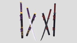 [ MC ] Item : Katana katana, fantasyweapon, blockbench, minecraft-models, katana_sword, weapon, minecraft, weapons, fantasy, minecraftkatana