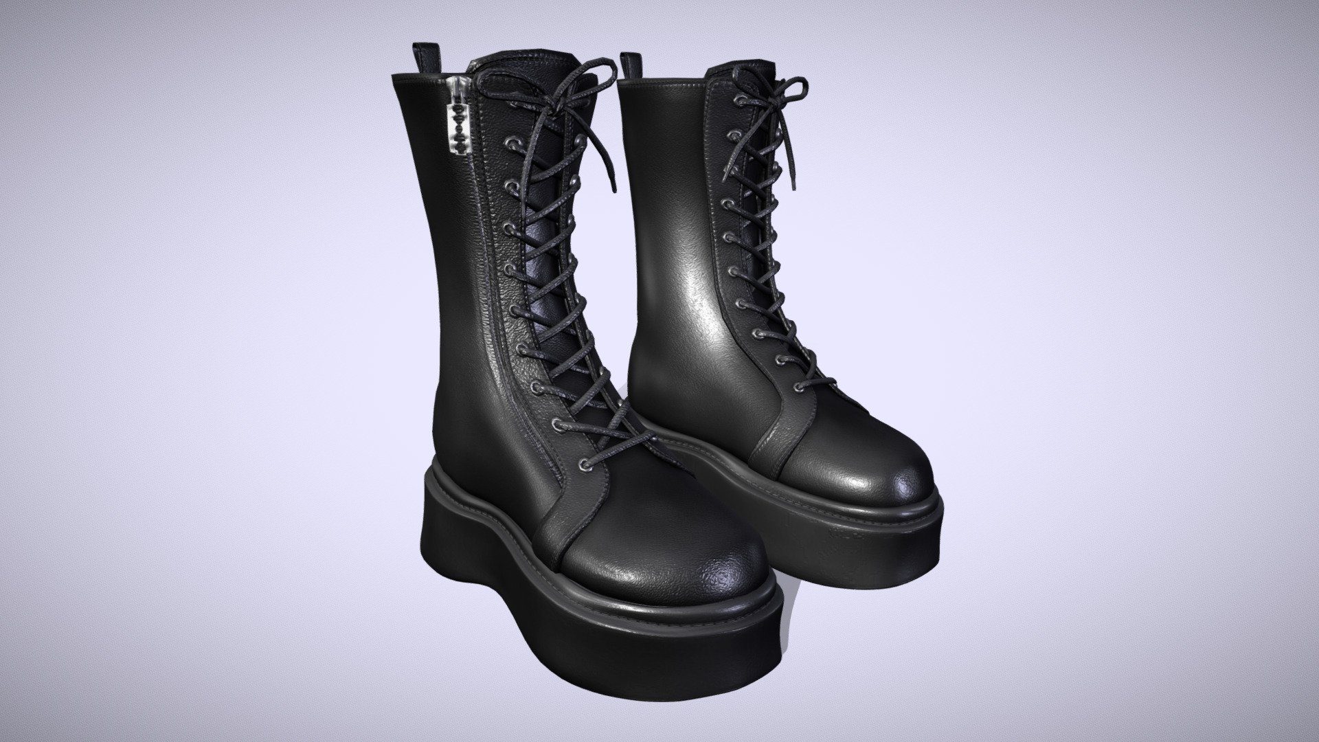 Can fit to any character, ready for games

Quads, Clean Topology

No overlapping logical unwrapped UVs

2 Different Color-Design Baked Diffuse Texture Map

Normal and Specular Maps

FBX, OBJ

PBR Or Classic - Emile Boots - Buy Royalty Free 3D model by FizzyDesign 3d model