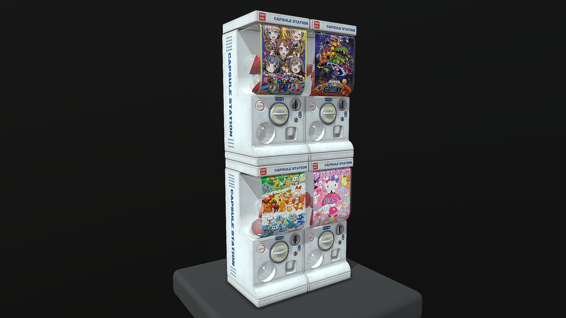 Low-poly Gacha Capsule Machine

Modeled in Maya, UV mapped and textured.

Available Format: OBJ, FBX

Thank you so much for your interest! - Gacha Capsule Machine - Buy Royalty Free 3D model by tran.ha.anh.thu.99 3d model