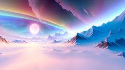 SkyBox Snowy Mountain scene, sky, lights, 360, clouds, level, snow, night, stars, snowy, panorama, leveldesign, casual, dreamy, 6k, wallpaper, hdri, skybox, cloudy, cubemap, cartoon, stylized, blue, anime, environment, noai, createdwithai