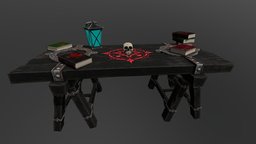 Magic Table wizard, table, summoning, witch, skull, magic