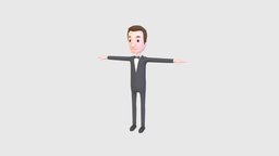 CartoonMan045 Groom body, suit, toon, people, comic, wedding, head, teen, groom, tuxedo, character, cartoon, model, man, human, male, simple, guy