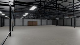 Abandoned Warehouse Building storage, abandoned, empty, warehouse, shed, gallery, old, large, showroom, game-asset, backdrop, abandoned-building, metaverse, architecture, asset, building, factory, interior, warehouse-building, jimbogies