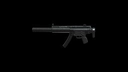 Heckler & Koch MP5sd army, fps, mp5, machinegun, hk, aaa, shooterweapon, combat, metal, pistol, csgo, shootgun, mp5sd, weapon, gun, war, smg, tripleaaa, heclerandkoch