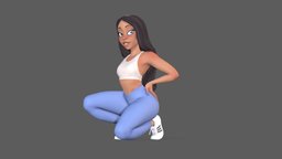 Fitness Model cute, fashion, fitness, femalecharacter, femaleanatomy, conceptart, female, stylized