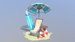 Beach Scene food, landscape, bench, japan, exterior, prop, board, asia, umbrella, asian, ocean, sand, festival, outdoor, surfboard, swim, seaside, vacation, swimming, game, art, chair, city, animal, wood, decoration, anime, sport, sea, japanese