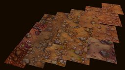 Ground: Earth & Rocks 20 TEXTURES (Handpaint) #4 forest, terrain, desert, floor, ground, cave, dirt, rock, environment