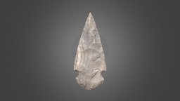 Flint spearhead spear, flint, weapon, archaeology