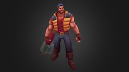 Lumberjack Darius fanart, 3dcoat, leagueoflegends, contest, riot, darius, lumberjack, 2017, blender, poly, zbrush