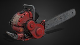 Chainsaw 4k, chainsaw, grunge, metal, old, chain-saw, substance, weapon, asset, game, blender, blender3d, gameasset