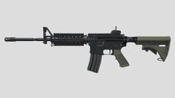 M4A1 rifle, m4a1, assault, m4, assaultrifle, weapon, blender, substance-painter, military