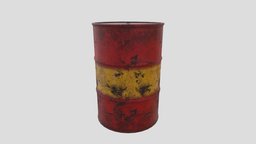 Oil Drum/ Barrel drum, barrel, oil, trial, 3d-model, petrol-barrel, substancepainter, substance