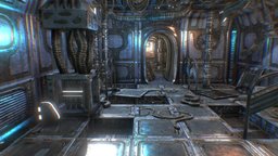 Modular sci-fi level example room, level, leveldesign, level-design, scifi, sci-fi, modular