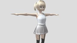 【Anime Character】Casual Female (V1/Unity 3D) japan, animegirl, animemodel, anime3d, japanese-style, anime-character, vroid, unity, anime, japanese, casualwear, noai