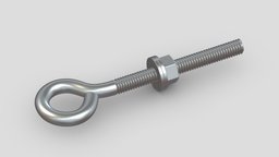 Eye Bolt kit, saw, tape, hammer, set, screw, complete, tools, generic, new, big, collection, wrench, vr, ar, pliers, realistic, tool, old, machine, screwdriver, toolbox, stanley, vise, gardening, dewalt, asset, game, 3d, low, poly, axe, hand