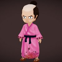 Samurai Cartoon little, japan, small, samurai, king, manga, japonese, cartoon, sword