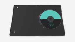 DVD case open with disc 02 mockup storage, empty, packaging, case, cover, media, open, pack, dvd, disc, mockup, data, box, blank, 3d, pbr, digital, video, plastic, mokcup
