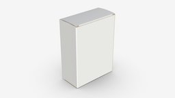 Paper box mockup 05 empty, product, white, packaging, paper, pack, gift, cardboard, mockup, retail, box, package, branding, 3d, pbr, design, container