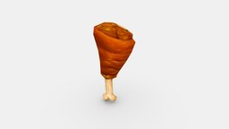 Cartoon Braised Pork food, bone, meat, dinner, meal, eat, butcher, vendor, hungry, miscellaneous, lowpolymodel, ingredient, handpainted