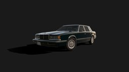 88 American Sedan police, automobile, sedan, transport, automotive, dodge, american, regular, dynasty, low-poly-model, chrysler, low-poly, vehicle, lowpoly, car