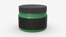 Plastic Jar for Mockup 13 empty, product, cap, care, packaging, lid, template, beauty, jar, mockup, medicine, health, creme, blank, 3d, pbr, design, bottle, container, plastic