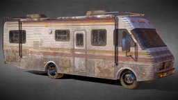 Fleetwood Bounder truck, bad, breaking, transport, caravan, bus, travel, holiday, adobe, rv, methane, campervan, substancepainter, 3d, blender, vehicle, model, car, methanphetamine, recriational