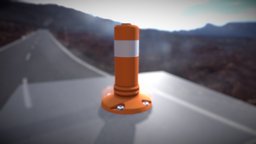 Traffic Delineator Flexipoller (300mm) low-poly orange, traffic, signal, game-ready, blender-3d, refraction, roadway, urban-planning, verkehr, stadtplanung, 300mm, road-sign, traffic-sign, 3dhaupt, verkehrszeichen, leitpfosten, flexipoller, real-world-scale, street-architecture, straen-probs, straenverkehrszeichen, deutsche-verkehrszeichen, german-traffic-sign, straenverkehr, verkehrsregeln, city-furniture, low-poly