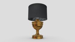 Table Lamp 3 office, lamp, bulb, lantern, led, bedroom, hotel, desk, ceiling, electrical, tesla, classic, table, brass, metal, shade, filament, lightbulb, motel, edison, fluorescent, bulbs, lighning, halogen, lowpoly, gameart, design, plastic, electric, gameready, lampshape