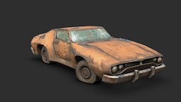 Argonaut Wreck abandoned, mars, post-apocalyptic, muscle, wreck, rusty, post-apoc, electric_sheep, vehicle, scifi, car