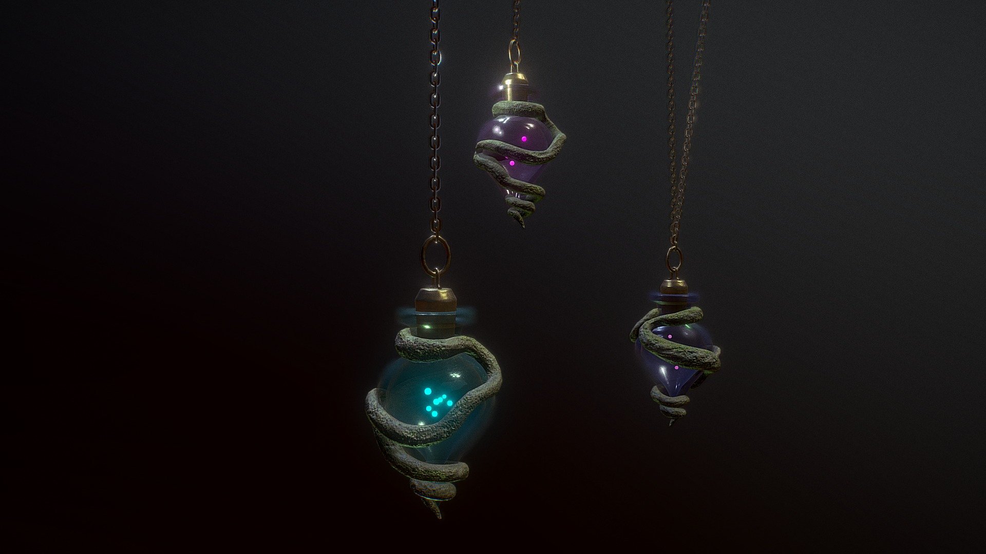 Something magic and nature. 
Who knows names off all three &ldquo;potions