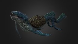 Seasil The Sea Monster turtle, sculpt, teeth, snake, ocean, seamonster, realistic, water, serpent, under, milantique, seasil, model, creature, zbrush, monster, sea, modo