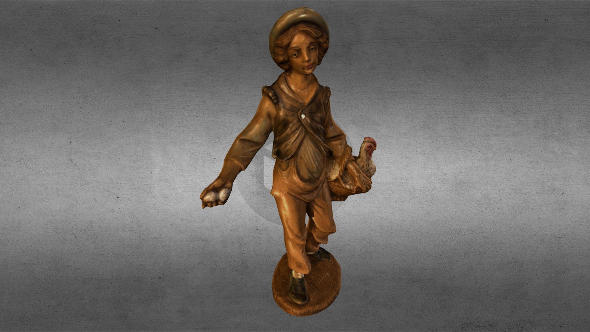 Junge mit Huhn im Korb
with 3D scan - Boy with chicken in basket - 3D model by 3DScan4You.de (@3dscan4you) 3d model