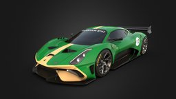 Brabham BT62 green, automotive, brabham, livery, vehicle, car, bt62, gtmanager