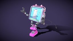 Kitty Monitor kitty, pc, windows, usb, monitor, oldschool, 90s, rigged-character, characterdesign, screen