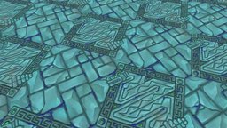 Jungle Snake floor, handpainted, texture, stone
