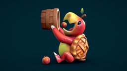 Snapple Turtle [HD] dae, turtle, sculpt, cute, apple, pie, cutecreature, cutecharacter, stylizedcharacter, applepie, piperthibodeau, substancepainter, zbrush, stylizedcreature, dae2023, daedc2023, daedc2023ccw, snappleturtle