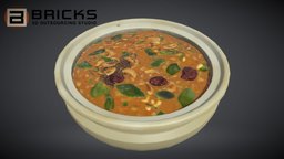 Bise Bele Bhath gamereadyasset, 3dgameasset, bricks3dstudio, vietnam3dartoutsource, bisebelebhath, bisebelebhath3dmodel, bisebelebhath3dasset, bisebelebhathgameready, gamereadybisebelebhath